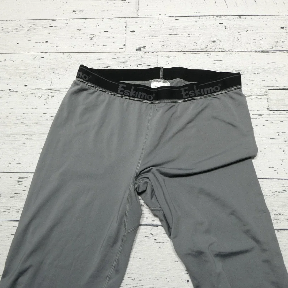 Eskimo Long Johns Pants Mens Medium Gray Thermal Fleece Base Layer Underwear